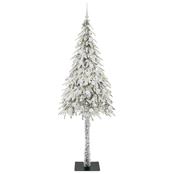 vidaXL Christmas Tree with 300 LEDs White 210 cm PE and Steel