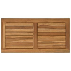 vidaXL Table Top Rectangular Solid Teak Wood Natural