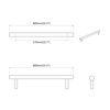 vidaXL Cabinet Handle 12 pcs Silver 800 mm Stainless Steel