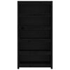 vidaXL Book Cabinet Black 80x35x154 cm Solid Wood Pine