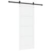 vidaXL Sliding Door White and Black 83 x 211 cm Solid Pine Wood