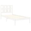 vidaXL Bed Frame without Mattress White 90x190 cm Single Solid Wood