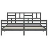 vidaXL Bed Frame without Mattress Grey 200x200 cm Solid Wood