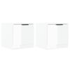 vidaXL Bedside Cabinets 2 pcs High Gloss White 40x39x40 cm