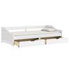 vidaXL Day Bed with 2 Drawers without Mattress "IRUN" White 90x200 cm