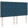 vidaXL Ottoman Bed with Mattresses Dark Blue 180x200cm Velvet