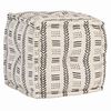 vidaXL Pouffes Folding Geometric Grey and White 40 x 40 x 40 cm Fabric