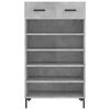 vidaXL Shoe Cabinet Concrete Grey 60x35x105 cm Engineered Wood