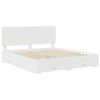 vidaXL Bed Frame with Headboard White 200 x 200 cm Engineered Wood