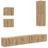 vidaXL 5 Piece TV Cabinet Set Wall-mounted Artisan Oak Engineered Wood