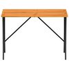 vidaXL Garden Table with Acacia Wood Top Black 105x75x72 cm Poly Rattan