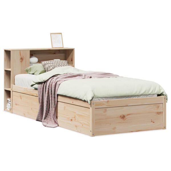 vidaXL Bed Frame without Mattress 90x190 cm Single Solid Wood Pine