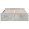vidaXL Bed Frame with Drawers without Mattress Concrete Grey 120x200 cm