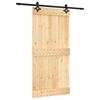 vidaXL Sliding Door with Hardware Set 100x210 cm Solid Wood Pine