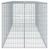 vidaXL Gabion Basket with Cover 400x100x100 cm Galvanised Iron