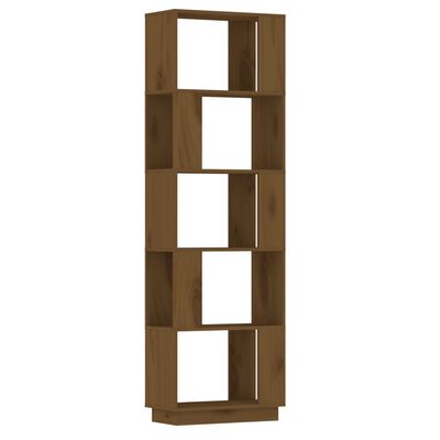 vidaXL Book Cabinet/Room Divider Honey Brown 51x25x163.5 cm Solid Wood
