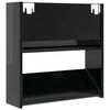 vidaXL Wall Shoe Cabinets 4 pcs High Gloss Black 60x18x60 cm Engineered Wood