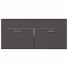 vidaXL 2 Piece Bathroom Furniture Set Grey Engineered Wood