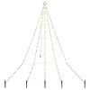 vidaXL LED Christmas Tree with Ground Spikes Warm White 180 cm Metal
