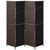 vidaXL Room Divider Folding Manual Brown 195 x 180 cm Poly Rattan