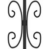 vidaXL Garden Fence Kampen with Spear Top Black 240x75 cm Steel