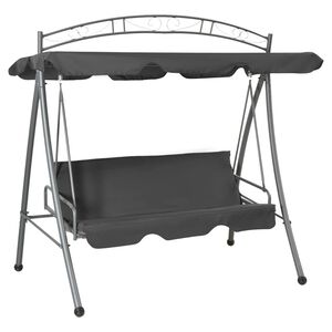 vidaXL Outdoor Convertible Swing Bench with Canopy 198x120x205 cm