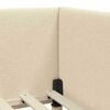 vidaXL Corner Bed Frame with Headboard Cream 90 cm x 200 cm Velvet