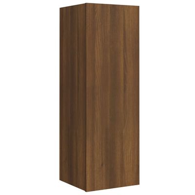vidaXL 8 Piece TV Cabinet Set Brown Oak Engineered Wood