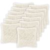 vidaXL Cushion with Pillow HEERLEN 12 pcs White PV Fleece