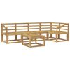 vidaXL Outdoor Sofa Set 6 pcs 5-Seaters White Solid Acacia Wood