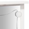 vidaXL Dressing Table Set with LED White Solid Wood Pine