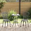 vidaXL Garden Bistro Set 3 pcs Black Aluminium