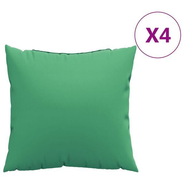 vidaXL Sofa Cushions 4 pcs Green 50x50 cm Fabric