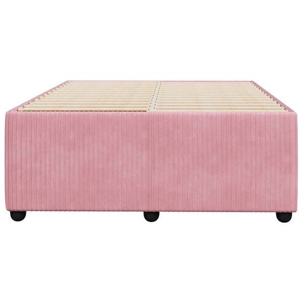 vidaXL Bed Frame without Mattress Pink 120x200 cm Velvet