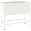vidaXL Raised Garden Planter White 60 x 26 x 45 cm Steel