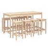 vidaXL 9 Piece Garden Bar Set Solid Wood Pine