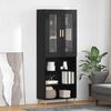 vidaXL Highboard Black Oak 69.5 x 34 x 180 cm