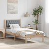 vidaXL Bed Frame with Headboard Light Grey 90 x 190 cm Solid Pine Wood