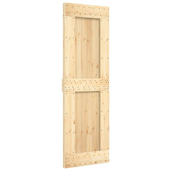 vidaXL Sliding Door with Hardware Set 70x210 cm Solid Wood Pine