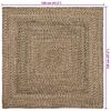 vidaXL Area Rugs Square Natural and Black 120 x 120 cm Jute