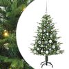 vidaXL Artificial Pre-lit Christmas Tree with Ball Set Green 120 cm