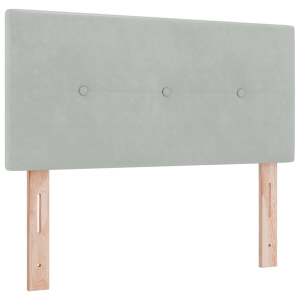vidaXL Headboard with Headboard Light Grey 80 cm Faux Leather