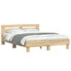 vidaXL Bed Frame with LED without Mattress Sonoma Oak 150x200 cm King Size