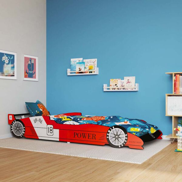 vidaXL Children's Race Car Bed 90x200 cm Red