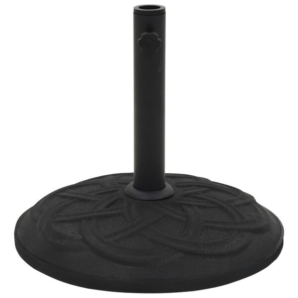 vidaXL Parasol Base Black Concrete Round 15 kg