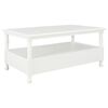 vidaXL Coffee Table White 100x50x45.5 cm Solid Wood Paulownia