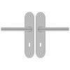 vidaXL Door Handles 2 Sets with BB Deadlock Stainless Steel