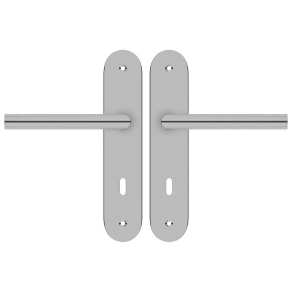 vidaXL Door Handles 2 Sets with BB Deadlock Stainless Steel