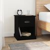 vidaXL Bedside Cabinets 2 pcs Black 39x39x47.5 cm Engineered Wood