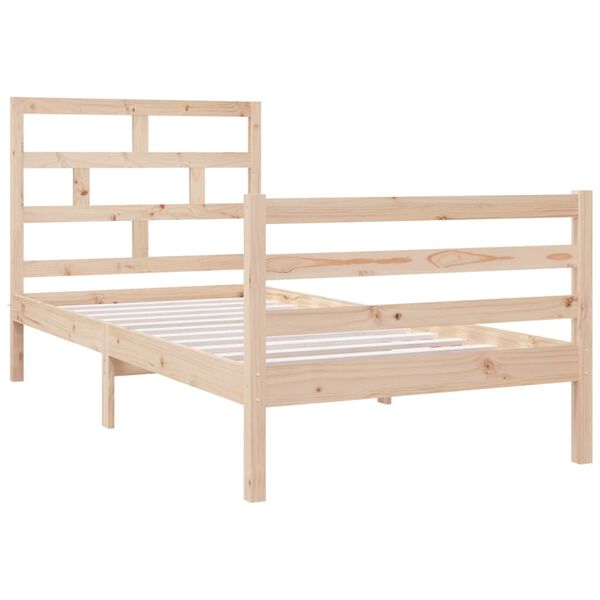 vidaXL Bed Frame without Mattress 90x190 cm Single Single Solid Wood